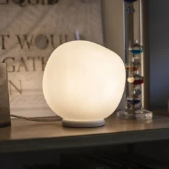 Foscarini Tischleuchte Hoba Piccola, Ø 13 cm, dimmbar, Glas