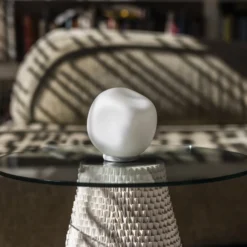 Foscarini Tischleuchte Hoba Piccola, Ø 13 cm, dimmbar, Glas