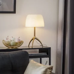 Foscarini Tischleuchte Lumiere 30, 45cm, Blasenglas, ein/aus