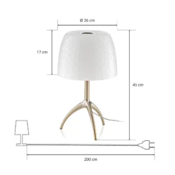 Foscarini Tischleuchte Lumiere 30, 45 cm, Pastille, ein/aus