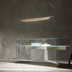 Foscarini Troag M LED-Hängeleuchte aus Holz, natur
