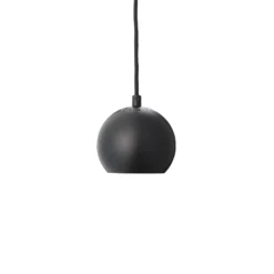 FRANDSEN Hängeleuchte Ball, schwarz matt, Ø 12 cm