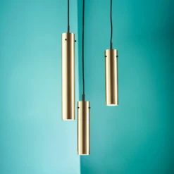 FRANDSEN Hängeleuchte FM2014, Messing, poliert, Höhe 36 cm