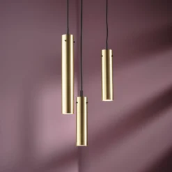 FRANDSEN Hängeleuchte FM2014, Messing, poliert, Höhe 36 cm