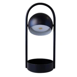 FRANDSEN LED-Akku-Tischlampe Ball Portable, schwarz, Stahl