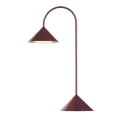 FRANDSEN LED-Akku-Tischlampe Grasp, rot, Höhe 47 cm, Metall