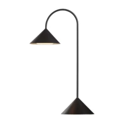 FRANDSEN LED-Akku-Tischlampe Grasp, schwarz, 47 cm, Metall