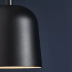 FRANDSEN LED-Hängelampe Satellite, schwarz, Metall, Ø 7 cm