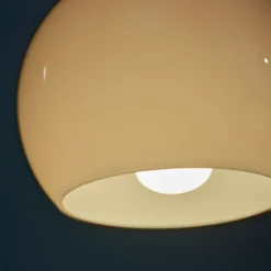 FRANDSEN Pendellampe Ball, bernstein, Ø 18 cm, Glas