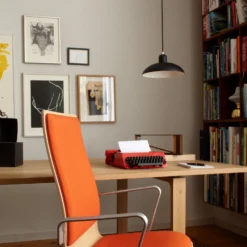 FRITZ HANSEN Pendellampe Kaiser Idell 6631-P, schwarz, matt