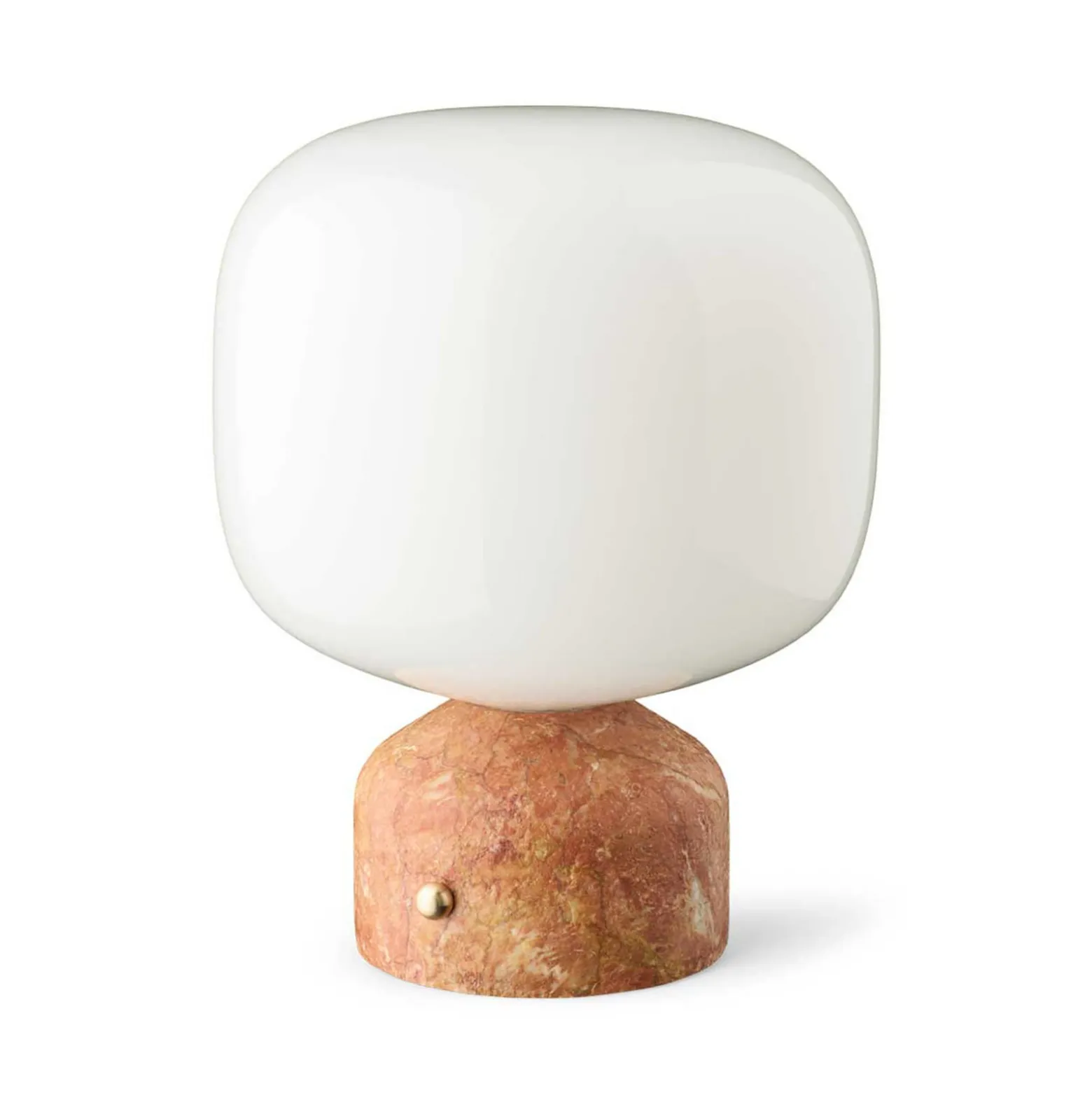 GEJST LED-Akku-Tischlampe Meemo, Marmor amber, Glas, USB
