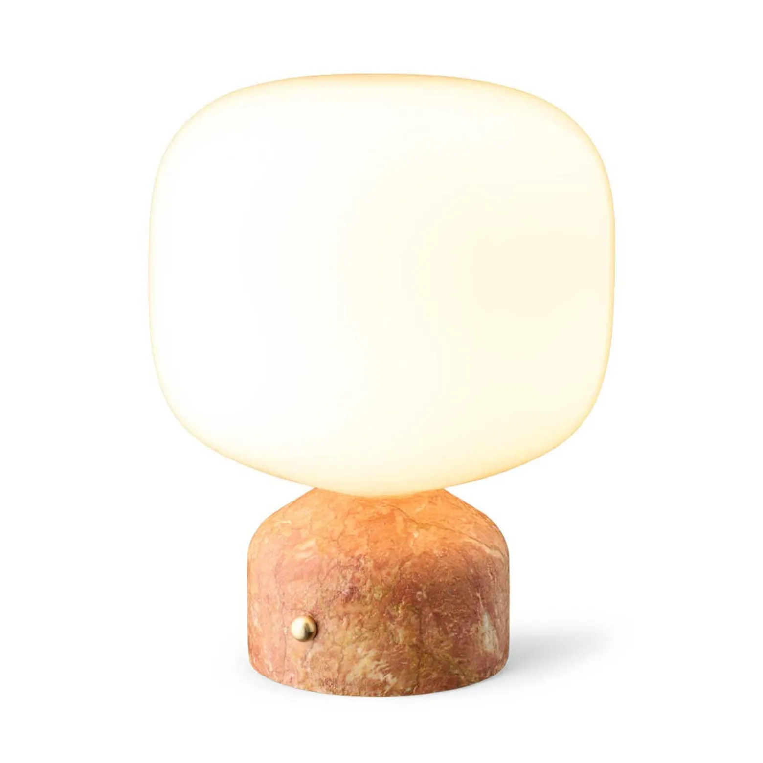 GEJST LED-Akku-Tischlampe Meemo, Marmor amber, Glas, USB