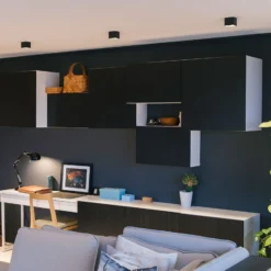 GF design Blocky Einbaulampe IP54 schwarz 3.000 K