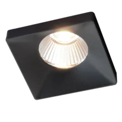 GF design Squary Einbaulampe IP54 schwarz 2.700 K