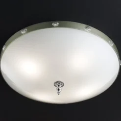 Glas-Deckenleuchte Elegantia in Chrom
