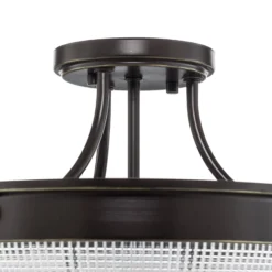 Glas-Deckenleuchte Mantle mit Bronze-Finish