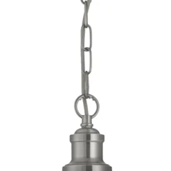 Glas-Hängeleuchte Bistro, 1-flammig, silber