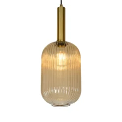 Glas-Hängeleuchte Maloto, Ø 20 cm, amber