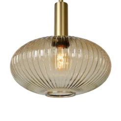 Glas-Hängeleuchte Maloto, Ø 30 cm, amber
