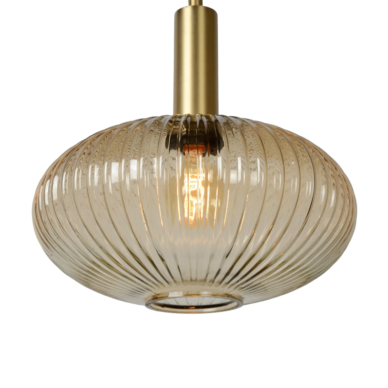 Glas-Hängeleuchte Maloto, Ø 30 cm, amber