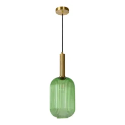 Glas-Hängeleuchte Maloto, Ø 20 cm, grün
