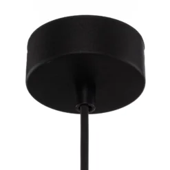 Glas-Hängeleuchte Sol, Ø 35cm, schwarz/klar