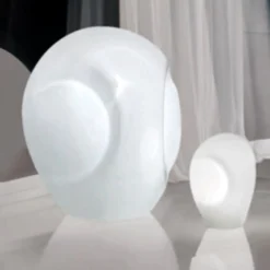 Glas-Hockerleuchte MUNEGA, 55 cm
