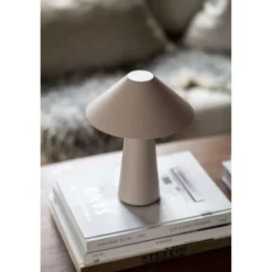 Globen Lighting Akku-Tischlampe Cannes, beige, 26 cm IP44