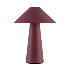 Globen Lighting Akku-Tischlampe Cannes, dunkelrot 26 cm IP44