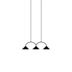 Globen Lighting Hängelampe CURVE 3, schwarz, 3-flg., 95 cm