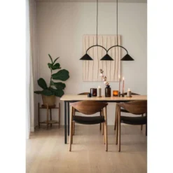 Globen Lighting Hängelampe CURVE 3, schwarz, 3-flg., 95 cm