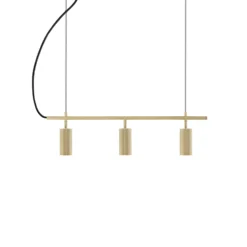 Globen Lighting Pendellampe Hubble 3 messing Länge 75 cm 3fl