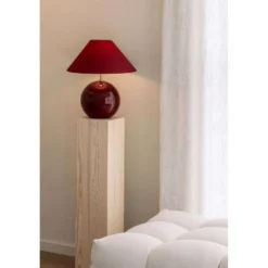 Globen Lighting Tischleuchte IRIS, dunkelrot, Höhe 39 cm