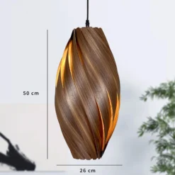 Gofurnit Ardere Pendellampe, Nussbaum, Höhe 50 cm