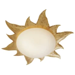 Goldene Deckenleuchte NOVA GOLD mit Opalglasschirm