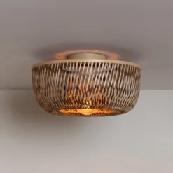 GOOD & MOJO Deckenlampe Barbados, braun, Ø 35 cm, Bambus E27