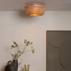 GOOD & MOJO Deckenlampe Barbados, natur, Ø 35 cm, Bambus E27
