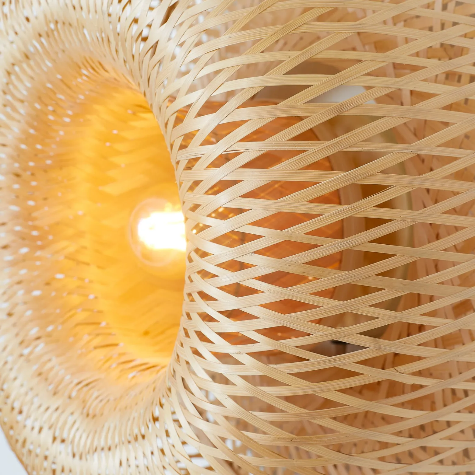 GOOD & MOJO Deckenlampe Barbados, natur, Ø 35 cm, Bambus E27