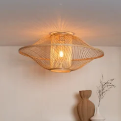 GOOD & MOJO Deckenlampe Maui, natur, Ø 70 cm, Bambus, E27