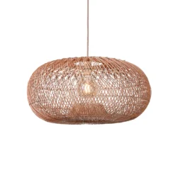 GOOD & MOJO Hängelampe Arizona, natur, Ø 70 cm, Rattan, E27