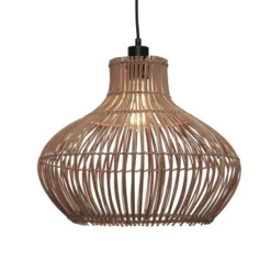 GOOD & MOJO Hängelampe Kalahari, Ø 42 cm, natur, Rattan, E27