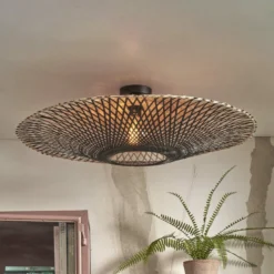 GOOD & MOJO Kalimantan Decke, Ø87cm, schwarz/natur