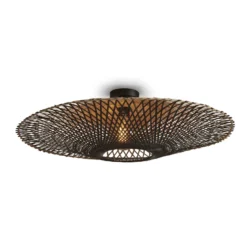 GOOD & MOJO Kalimantan Decke, Ø87cm, schwarz/natur