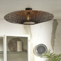 GOOD & MOJO Kalimantan Decke, Ø87cm, schwarz/natur