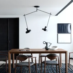 GRUPA Arigato Deckenlampe 2-flammig 110cm schwarz