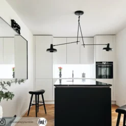 GRUPA Arigato Deckenlampe 2-flammig 110cm schwarz