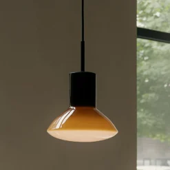 Grupa Pendellampe Onda, ocker, Ø 17 cm, Glas, GU10