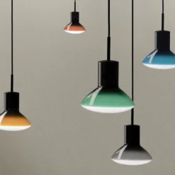 Grupa Pendellampe Onda, ocker, Ø 17 cm, Glas, GU10
