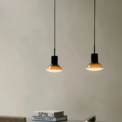 Grupa Pendellampe Onda, ocker, Ø 17 cm, Glas, GU10