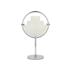 GUBI Akku-Tischleuchte Multi-Lite, chrom/weiß, 30 cm